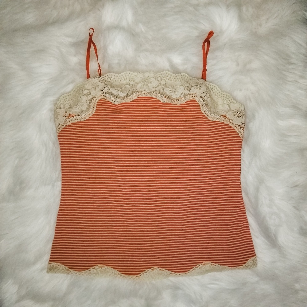 LOFT Stripes & Lace Camisole